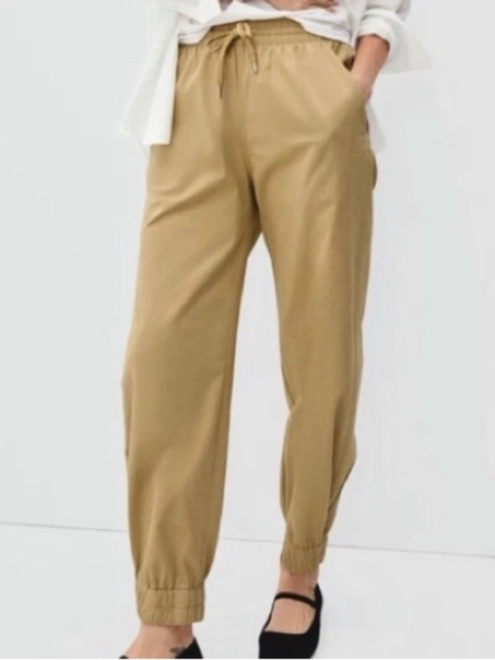 Everlane Easy Jogger Women's Small Golden Oak Stretch Organic Cotton pants